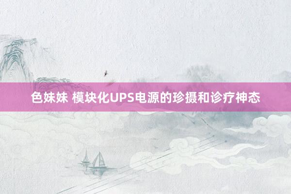 色妹妹 模块化UPS电源的珍摄和诊疗神态