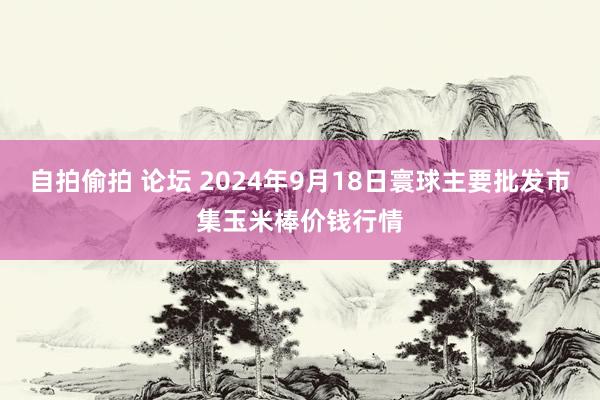 自拍偷拍 论坛 2024年9月18日寰球主要批发市集玉米棒价钱行情