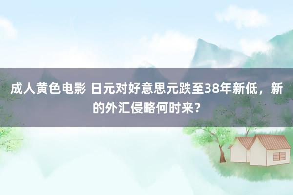 成人黄色电影 日元对好意思元跌至38年新低，新的外汇侵略何时来？