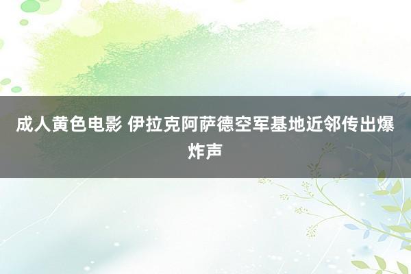 成人黄色电影 伊拉克阿萨德空军基地近邻传出爆炸声