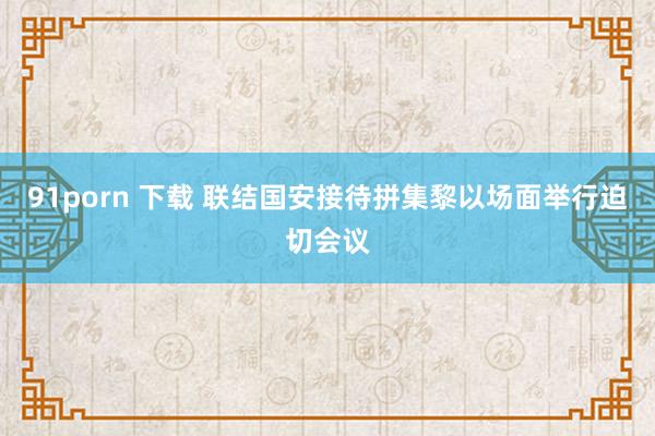 91porn 下载 联结国安接待拼集黎以场面举行迫切会议