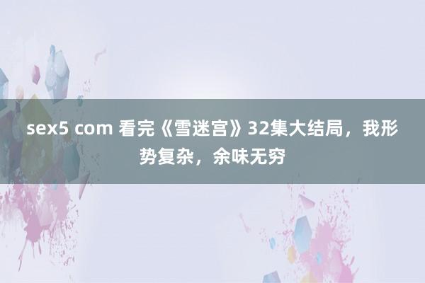 sex5 com 看完《雪迷宫》32集大结局，我形势复杂，余味无穷