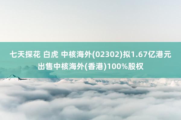 七天探花 白虎 中核海外(02302)拟1.67亿港元出售中核海外(香港)100%股权