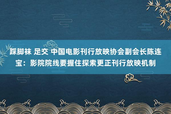 踩脚袜 足交 中国电影刊行放映协会副会长陈连宝：影院院线要握住探索更正刊行放映机制