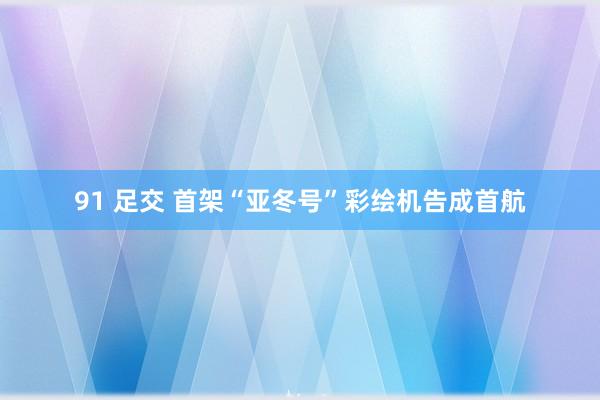 91 足交 首架“亚冬号”彩绘机告成首航