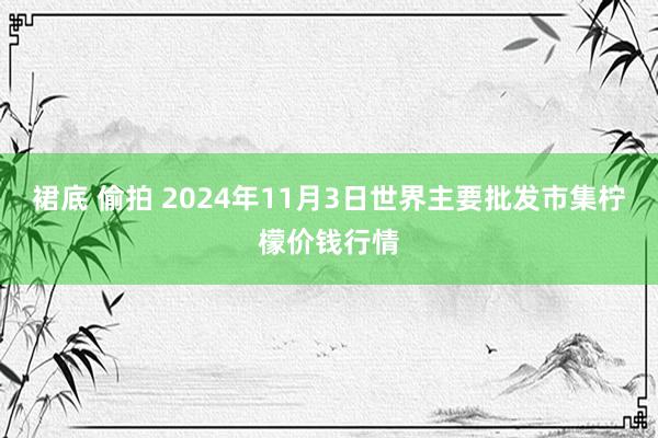 裙底 偷拍 2024年11月3日世界主要批发市集柠檬价钱行情