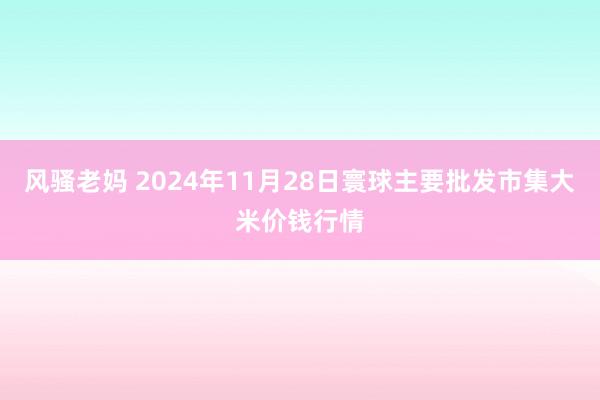 风骚老妈 2024年11月28日寰球主要批发市集大米价钱行情