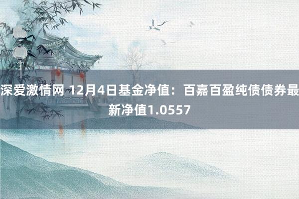 深爱激情网 12月4日基金净值：百嘉百盈纯债债券最新净值1.0557