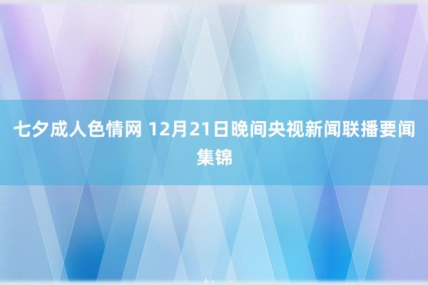 七夕成人色情网 12月21日晚间央视新闻联播要闻集锦