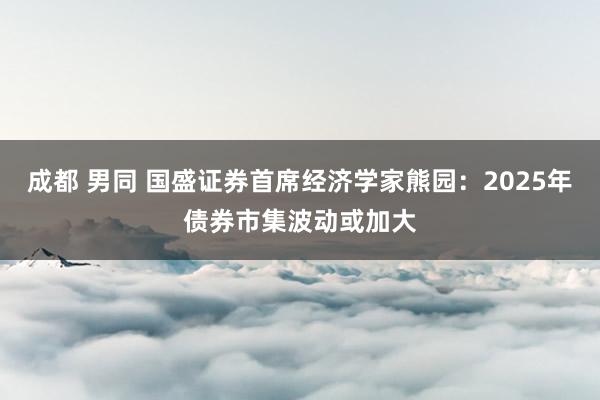 成都 男同 国盛证券首席经济学家熊园：2025年债券市集波动或加大