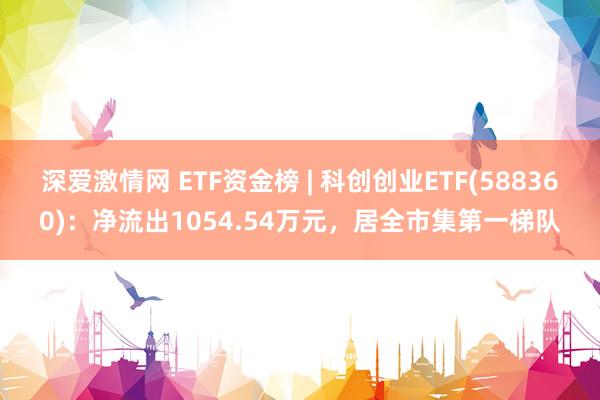 深爱激情网 ETF资金榜 | 科创创业ETF(588360)：净流出1054.54万元，居全市集第一梯队