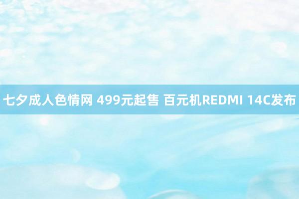 七夕成人色情网 499元起售 百元机REDMI 14C发布