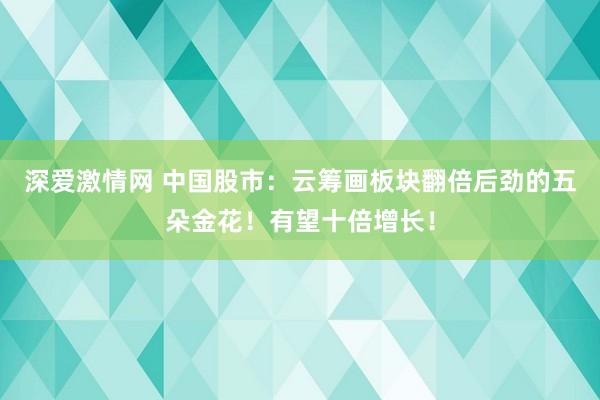 深爱激情网 中国股市：云筹画板块翻倍后劲的五朵金花！有望十倍增长！