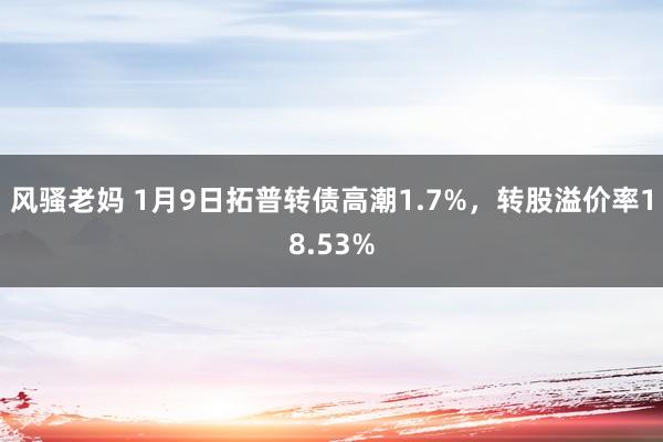 风骚老妈 1月9日拓普转债高潮1.7%，转股溢价率18.53%