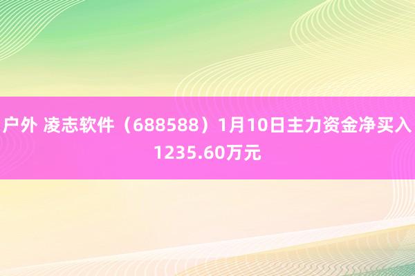 户外 凌志软件（688588）1月10日主力资金净买入1235.60万元